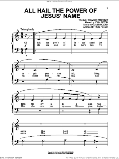 All Hail The Power Of Jesus' Name (arr. Phillip Keveren)