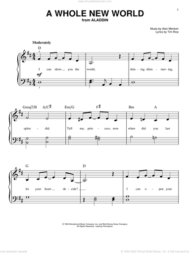 A Whole New World (from Aladdin)