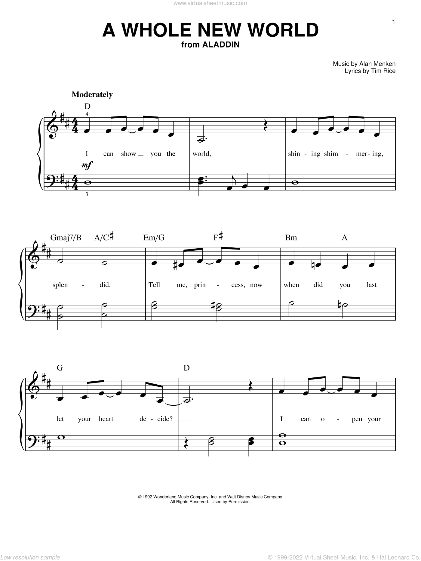 A Whole New World (from Aladdin)