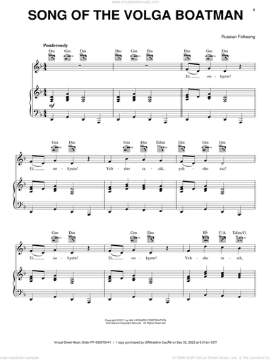 Song Of The Volga Boatman