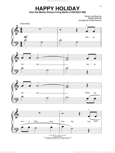 Happy Holiday (arr. Phillip Keveren), (beginner)