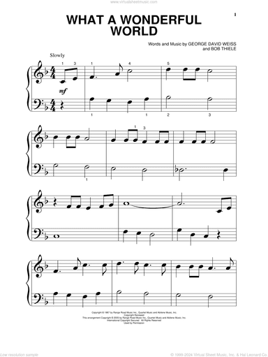 What A Wonderful World, (beginner)