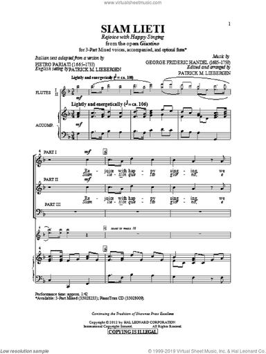 Siam Lieti (Rejoice With Happy Singing)
