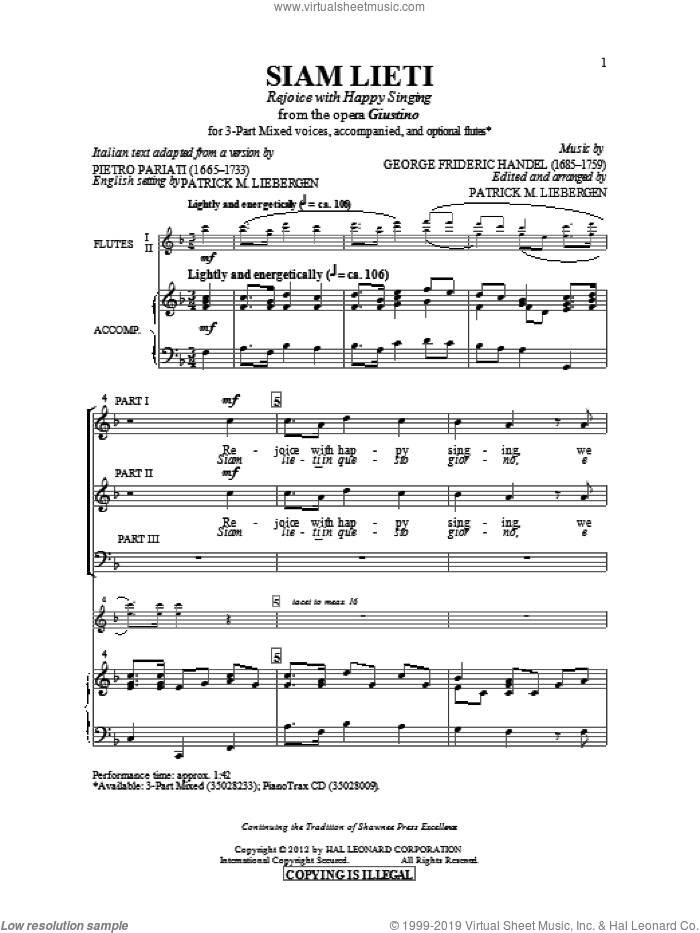 Siam Lieti (Rejoice With Happy Singing)