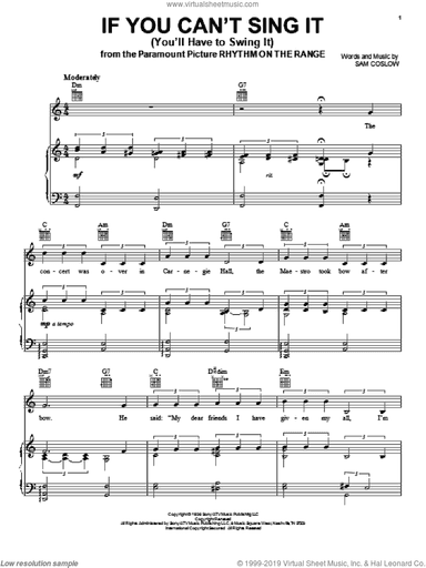 If You Can't Sing It (You'll Have To Swing It)
