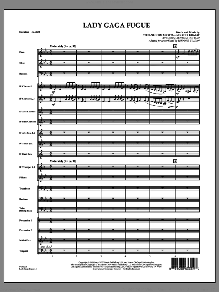 Lady Gaga Fugue (COMPLETE)