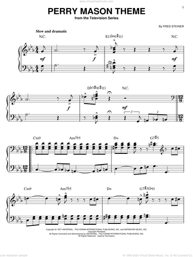 Perry Mason Theme, (easy)