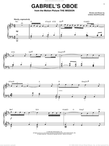 Gabriel's Oboe (from The Mission)