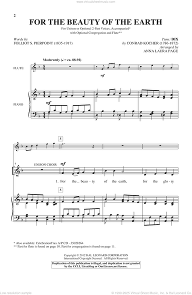 For The Beauty Of The Earth (arr. Anna Laura Page)
