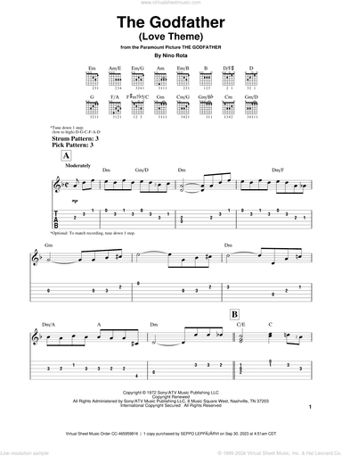The Godfather (Love Theme), (easy)