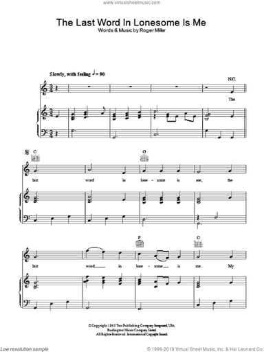 The Last Word In Lonesome Is Me