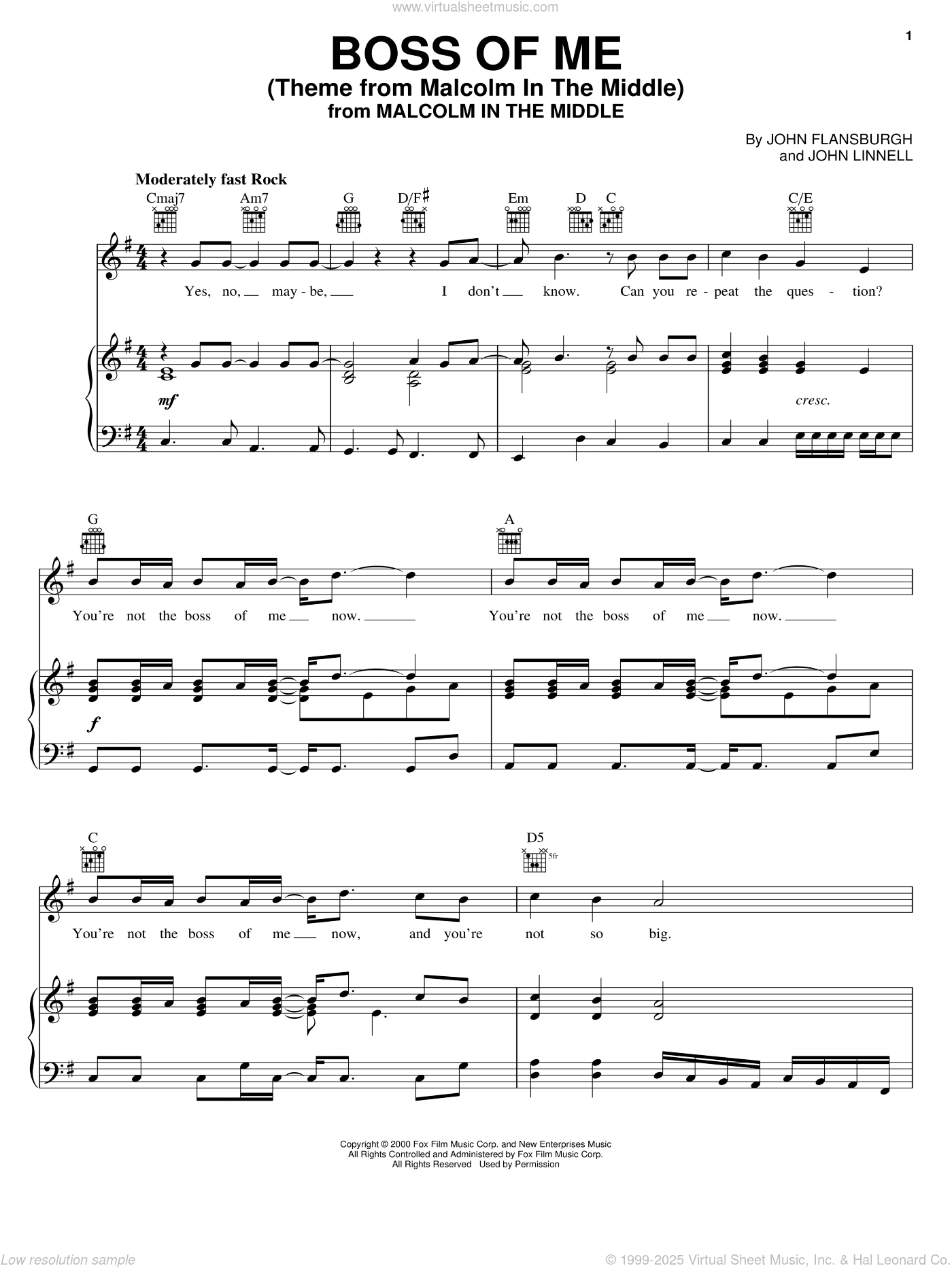 Boss Of Me (Theme From Malcolm In The Middle)