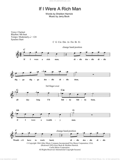 If I Were A Rich Man (from The Fiddler On The Roof)