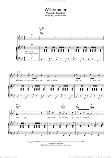 Willkommen (from Cabaret)