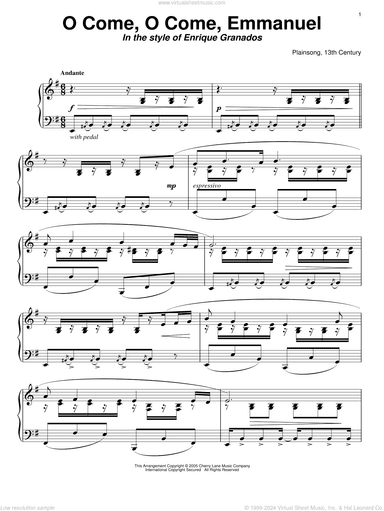 O Come, O Come Emmanuel (in the style of Enrique Granados)
