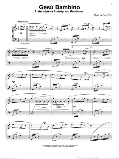 Gesu Bambino (The Infant Jesus) (in the style of Beethoven)