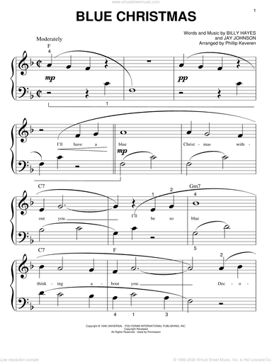 Blue Christmas (arr. Phillip Keveren)