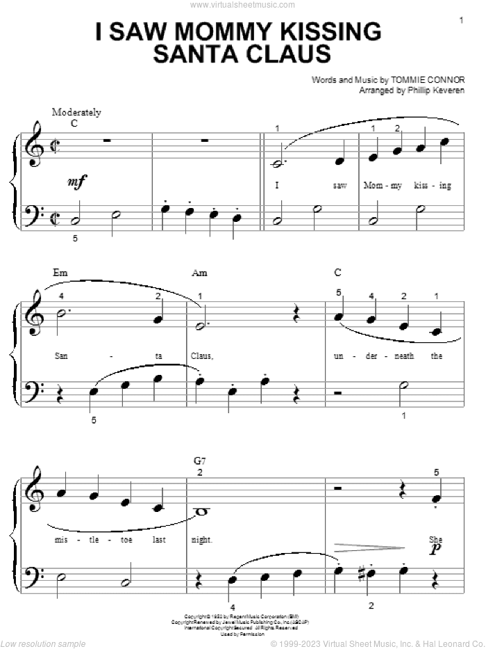 I Saw Mommy Kissing Santa Claus (arr. Phillip Keveren)