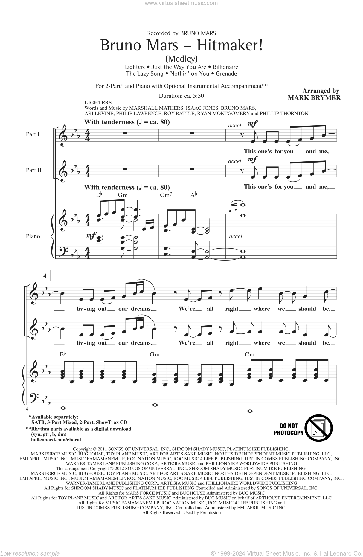 Bruno Mars: Hitmaker! (Medley)