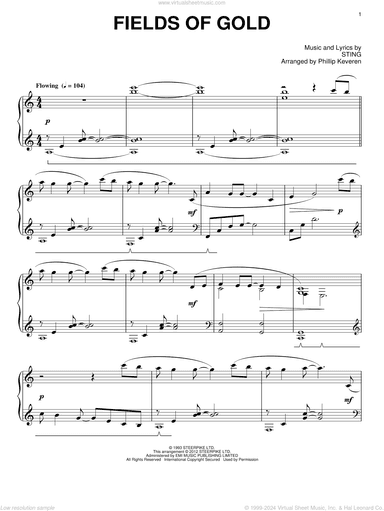 Fields Of Gold (arr. Phillip Keveren)