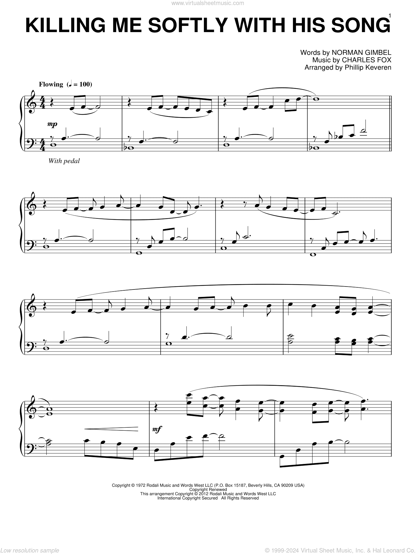 Killing Me Softly With His Song (arr. Phillip Keveren)