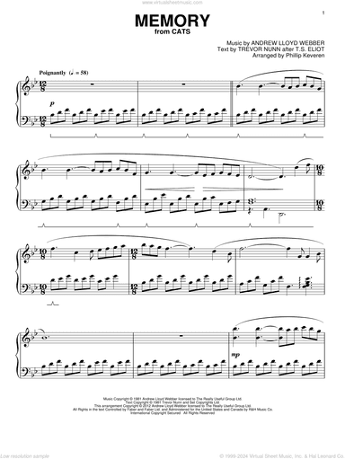 Memory (from Cats) (arr. Phillip Keveren)