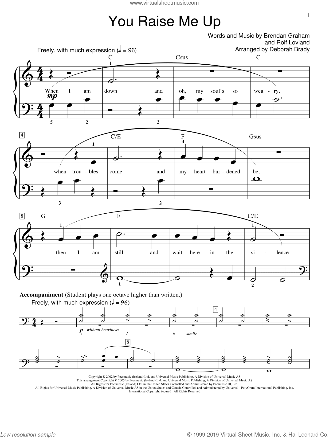 You Raise Me Up (arr. Deborah Brady)