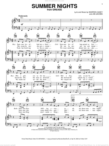 Summer Nights (from Grease)