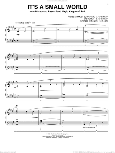 It's A Small World (arr. Eugenie Rocherolle)