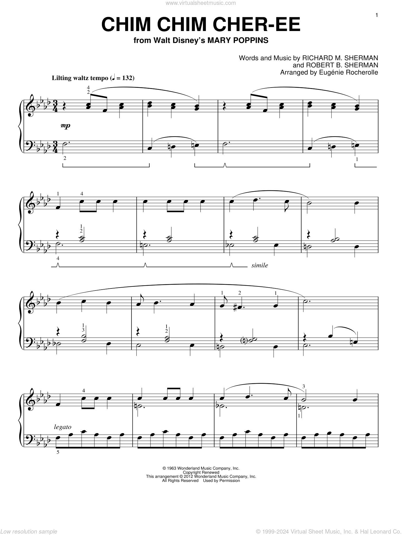Chim Chim Cher-ee (from Mary Poppins) (arr. Eugenie Rocherolle)