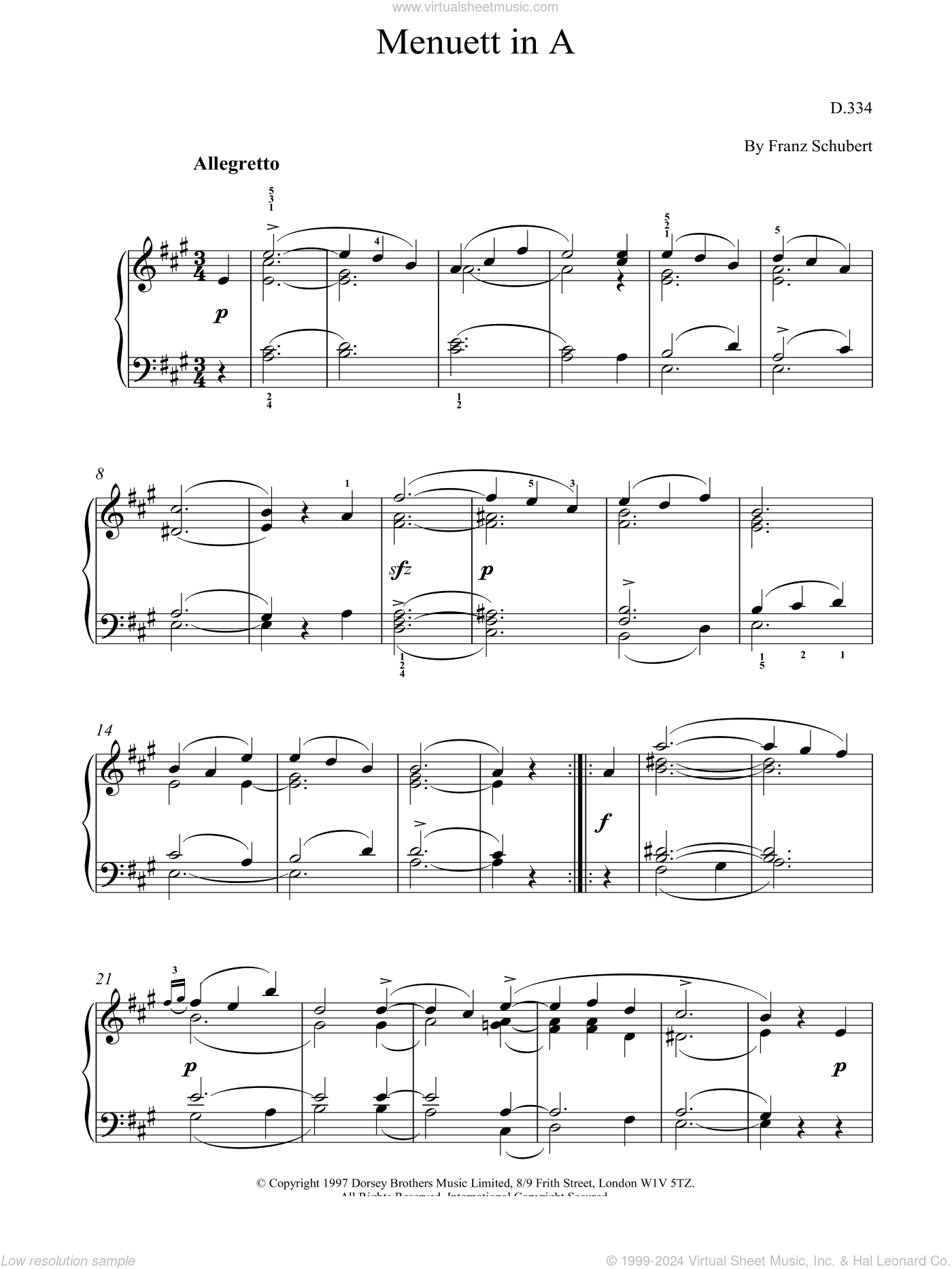 Menuett In A