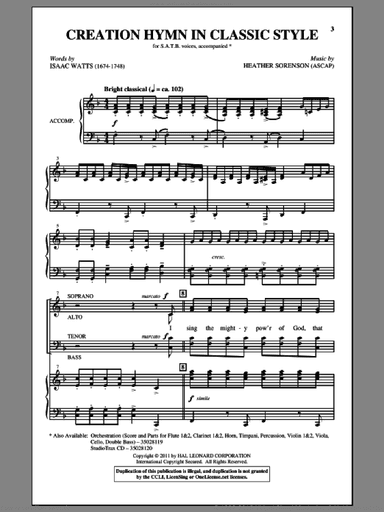 Creation Hymn In Classic Style