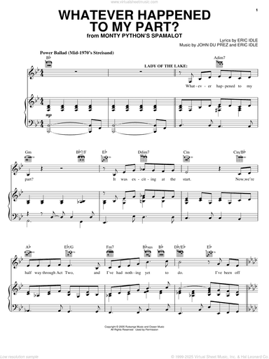 Whatever Happened To My Part? (from Monty Python's Spamalot)