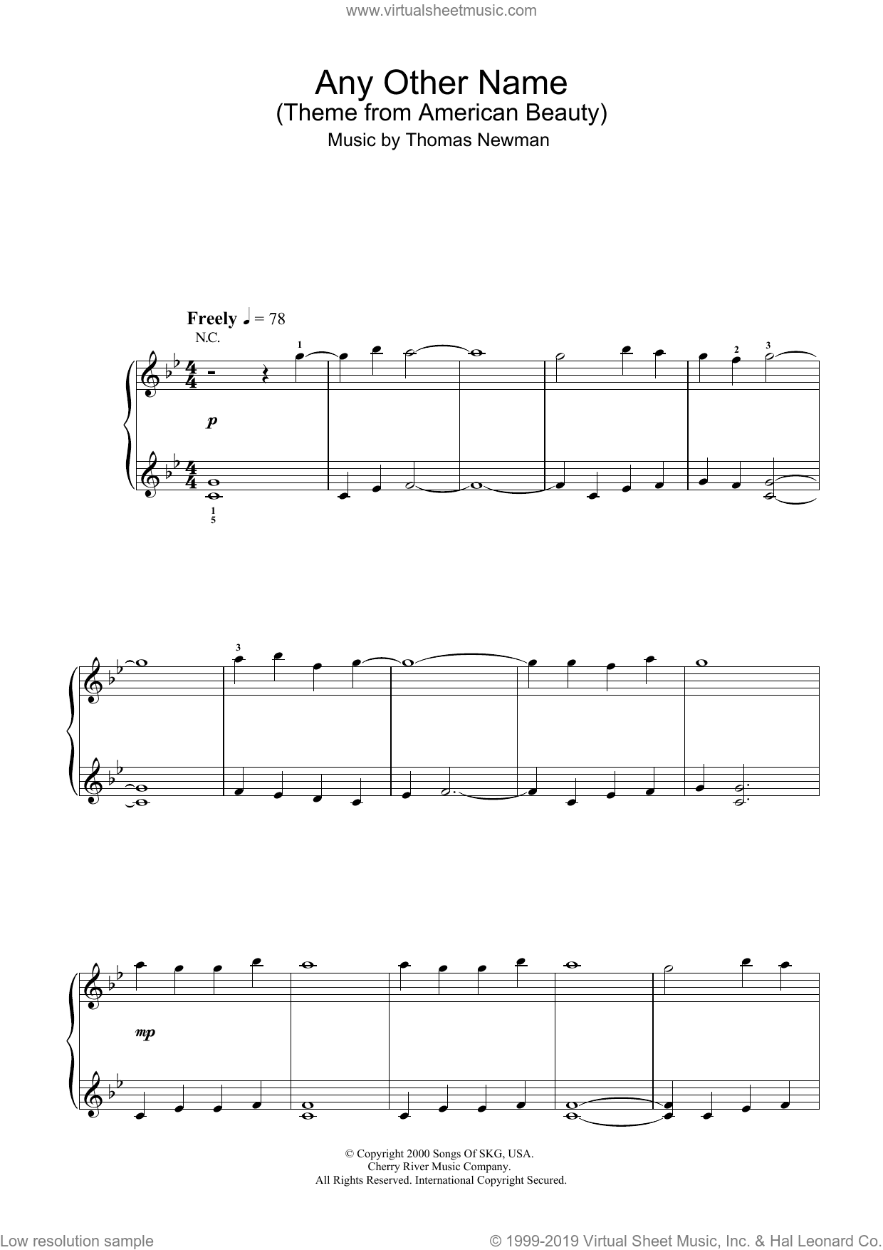 Any Other Name (theme from American Beauty)