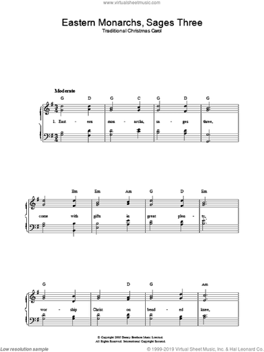 Eastern Monarchs, Sages Three