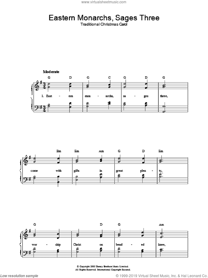 Eastern Monarchs, Sages Three