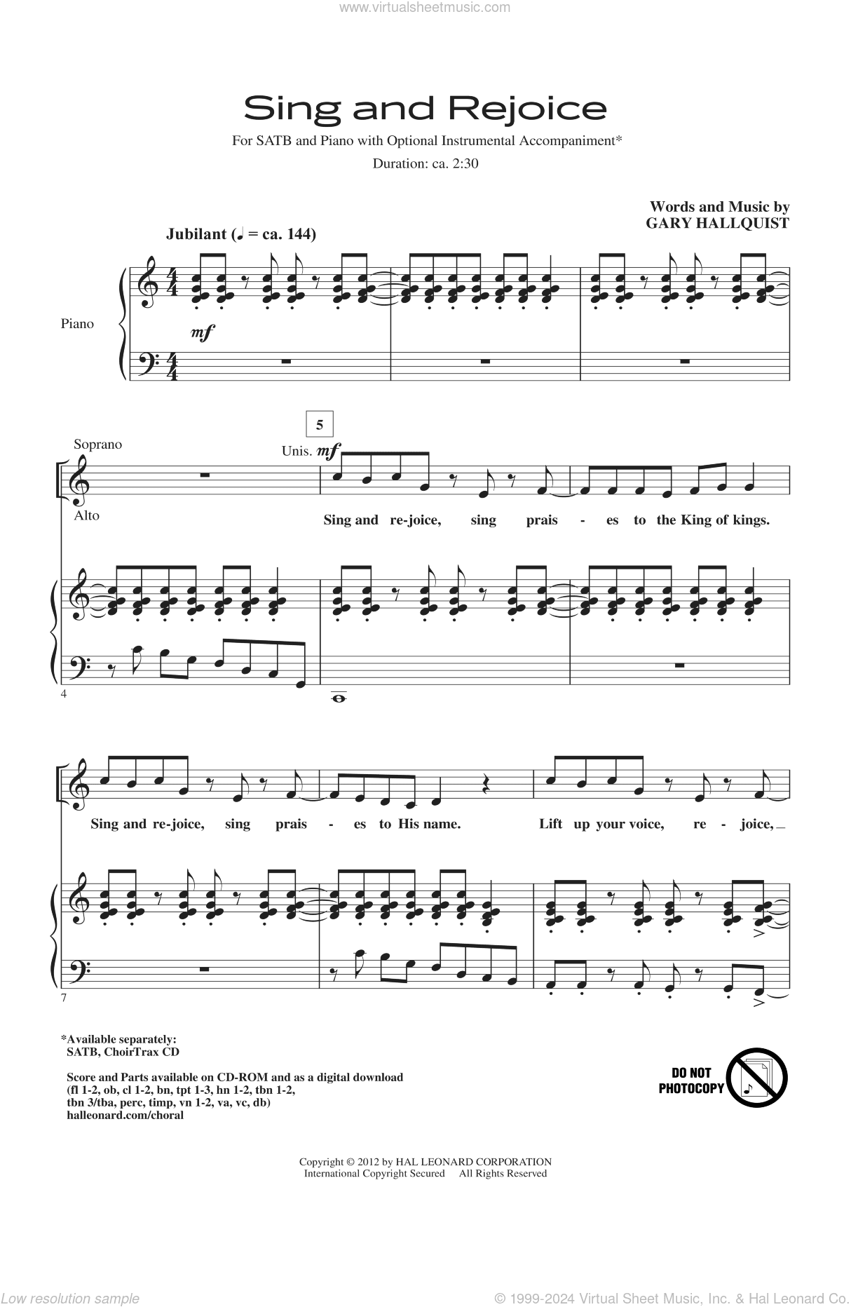 Sing And Rejoice