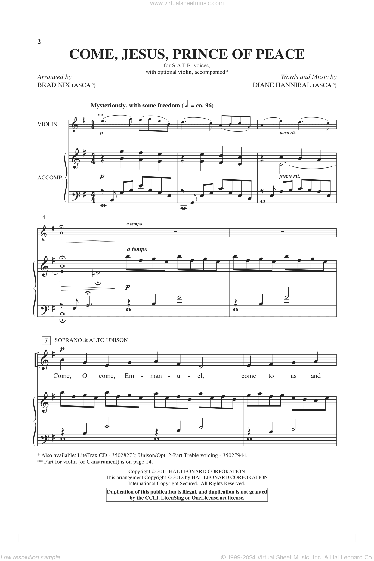 Come, Jesus, Prince Of Peace