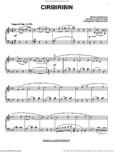 Ciribiribin (arr. Phillip Keveren)
