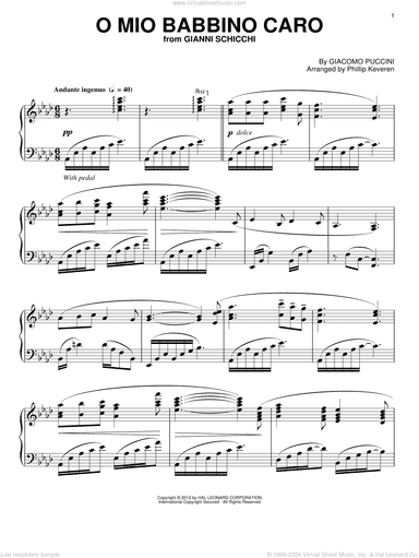 O Mio Babbino Caro (arr. Phillip Keveren)