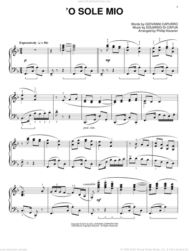 'O Sole Mio (arr. Phillip Keveren)