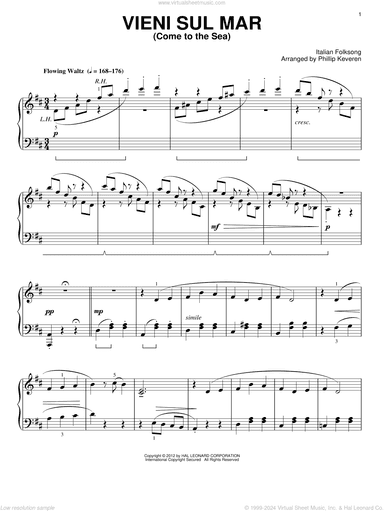 Vieni Sul Mar (arr. Phillip Keveren)