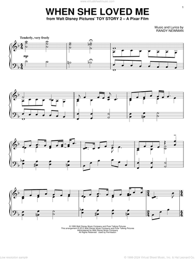 When She Loved Me (from Toy Story 2), (intermediate)