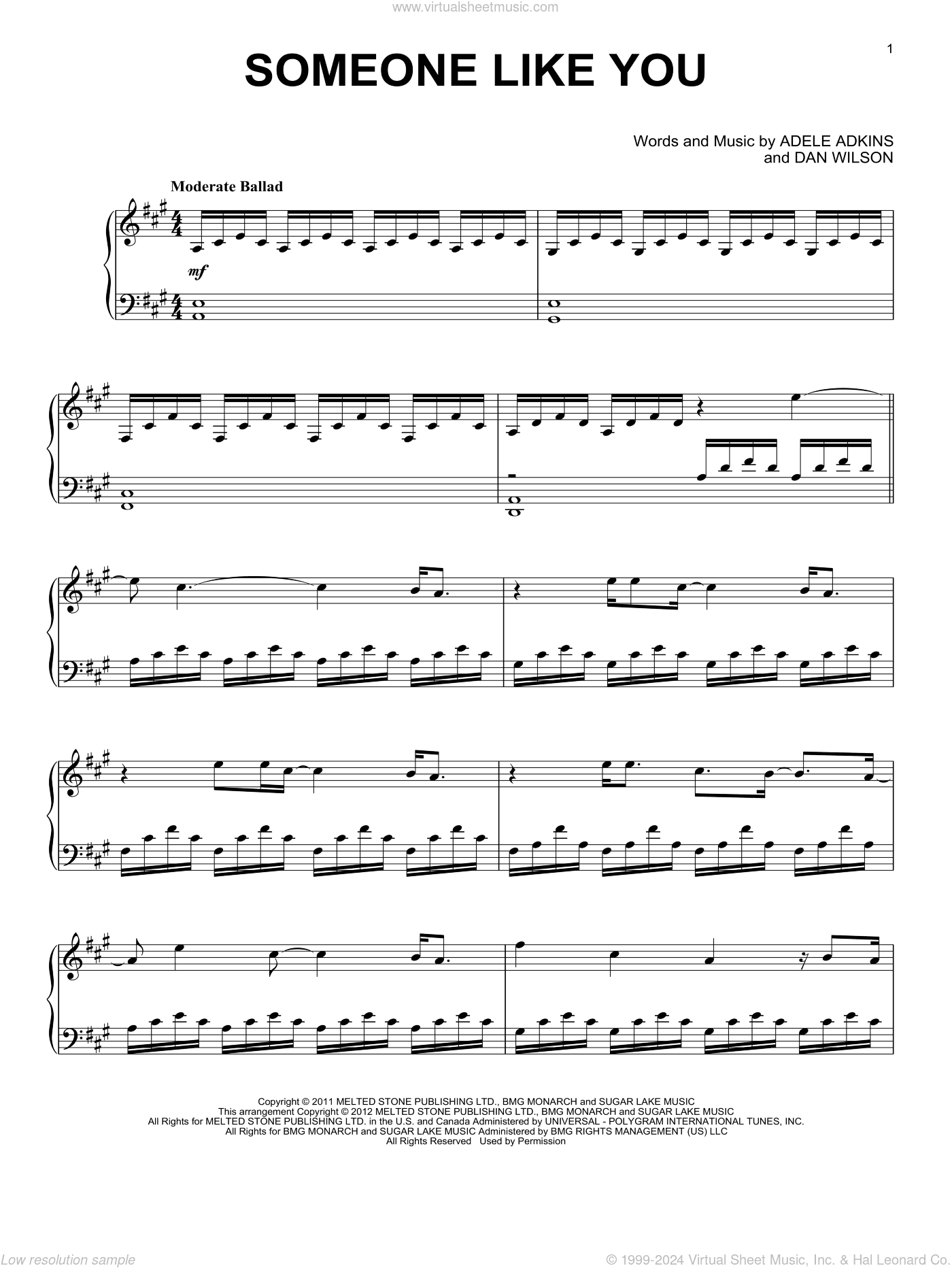 Someone Like You, (intermediate)