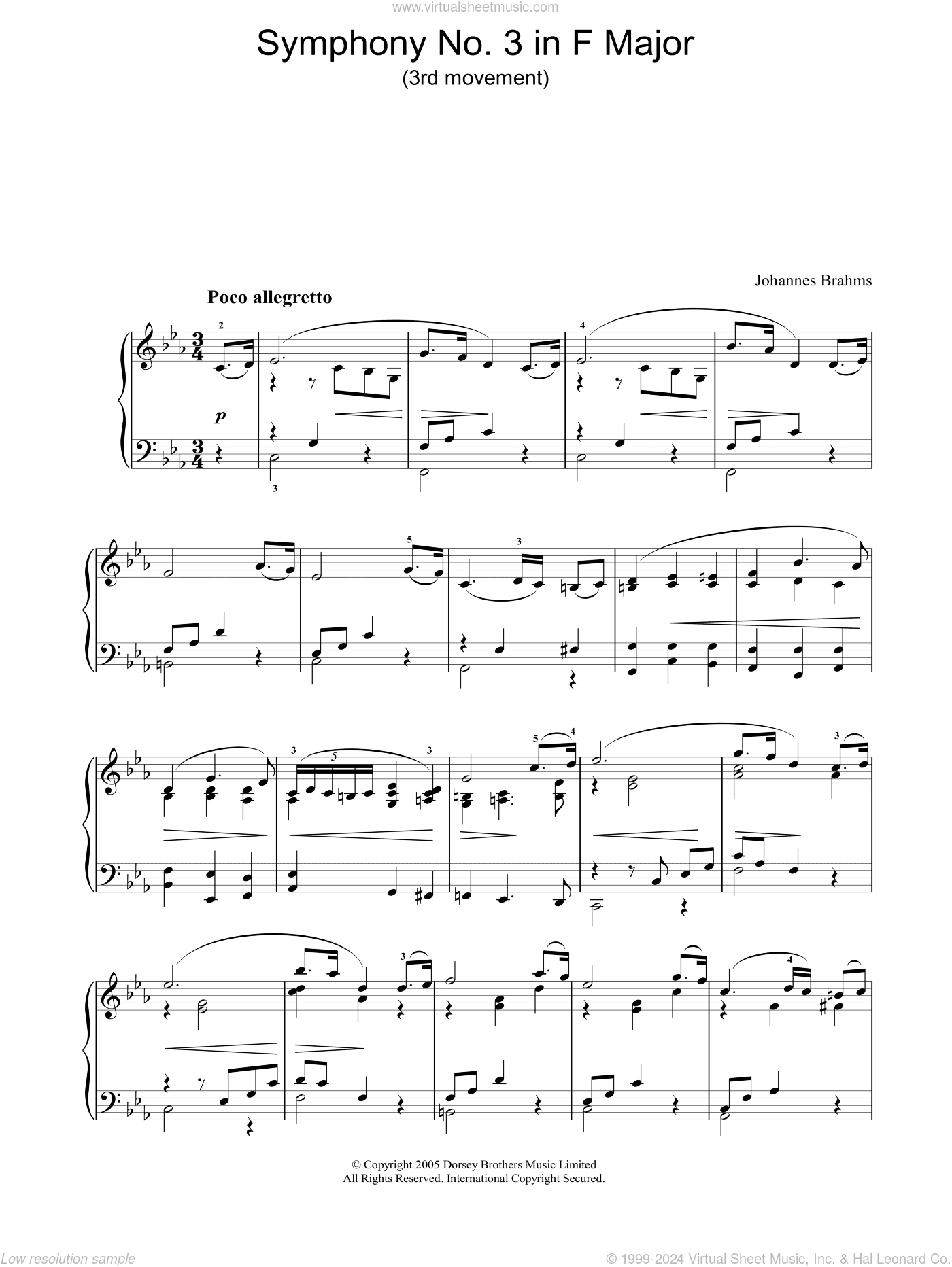 Symphony No. 3 In F Major (3rd movement: Poco allegretto)