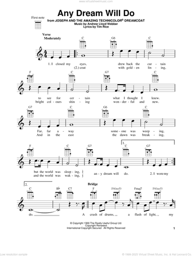 Any Dream Will Do (from Joseph and the Amazing Technicolor Dreamcoat)
