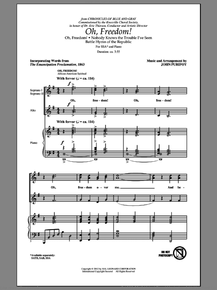 Oh, Freedom! (Medley)
