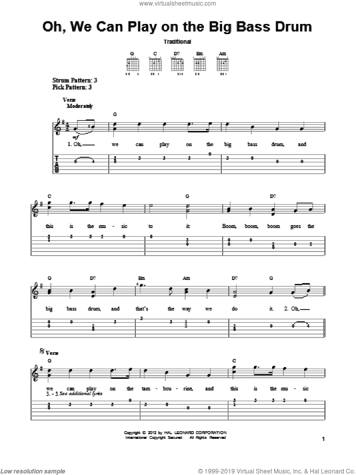 Oh, We Can Play On The Big Bass Drum