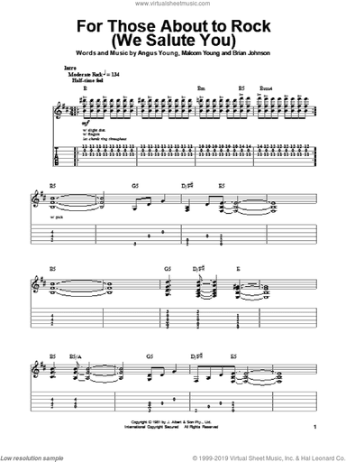 For Those About To Rock (We Salute You)