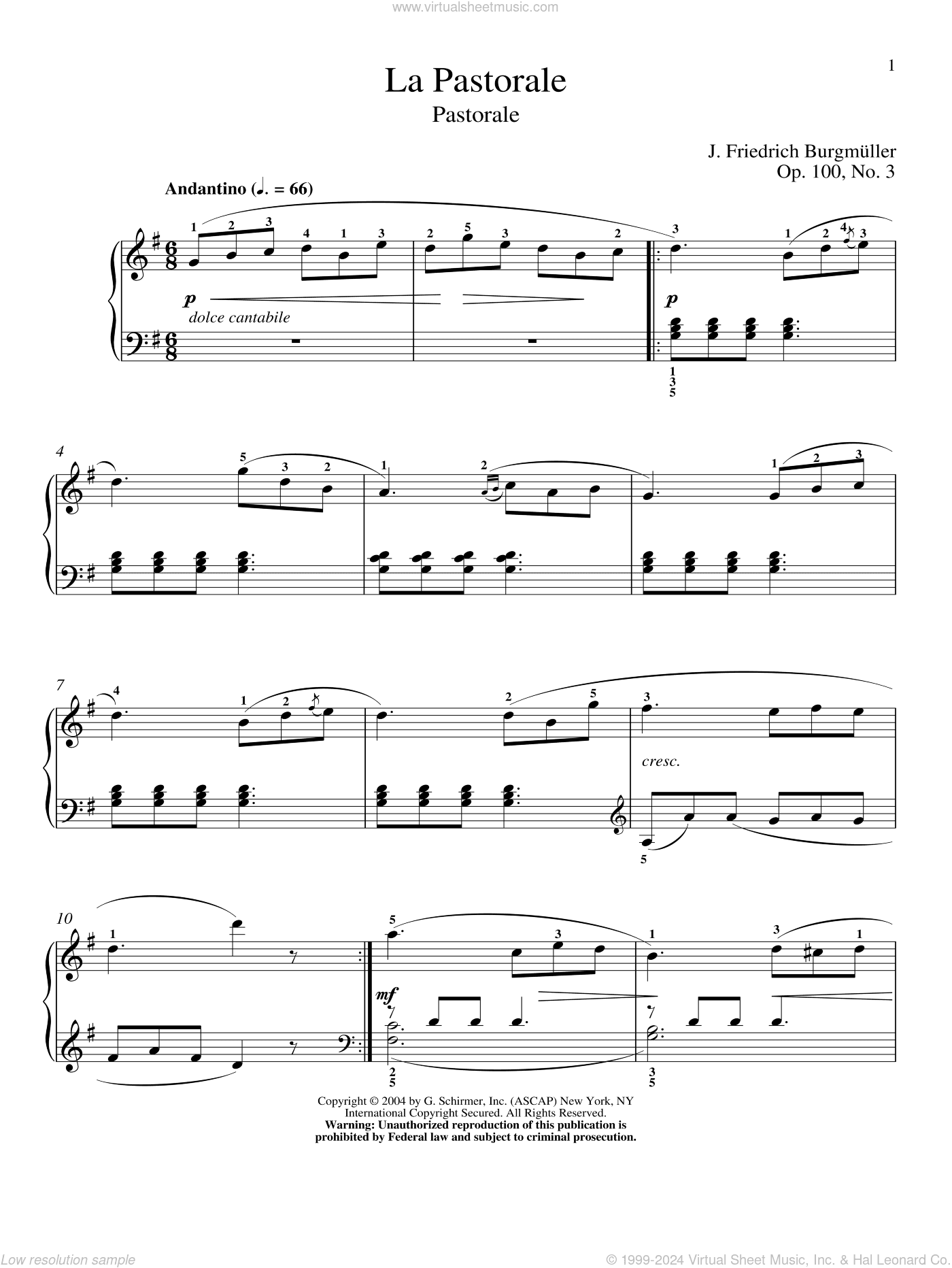 Pastorale, Op. 100, No. 3